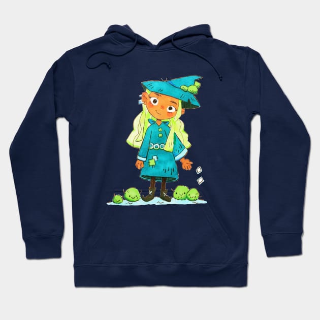 Marimo Moss Witch Hoodie by doodledate